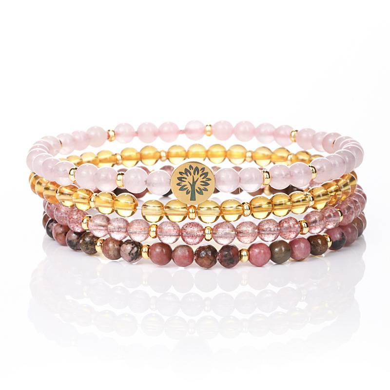 Four-in-One Energy Series Bracelet Set - Love & Happiness
