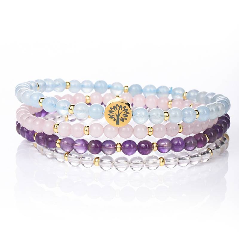 Four-in-One Energy Series Bracelet Set - Inner Peace & Tranquility