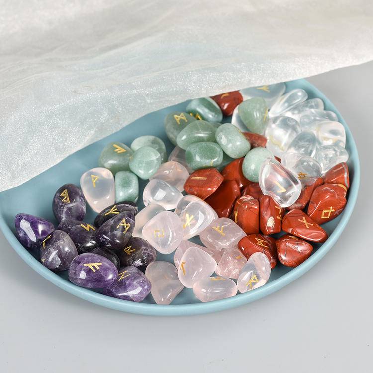 Runes Wisdom - Germanic Runes Crystal Set (24+1 Pieces)