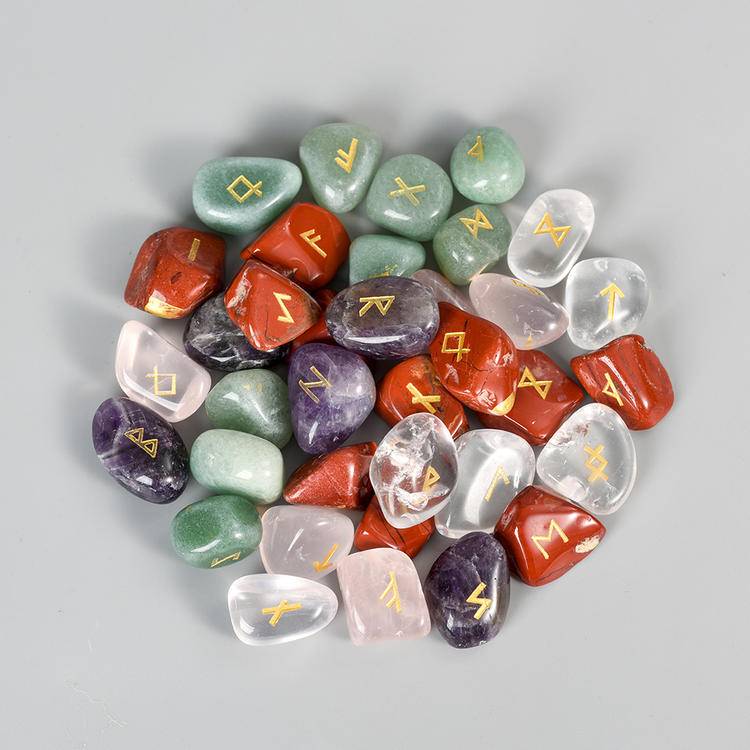 Runes Wisdom - Germanic Runes Crystal Set (24+1 Pieces)