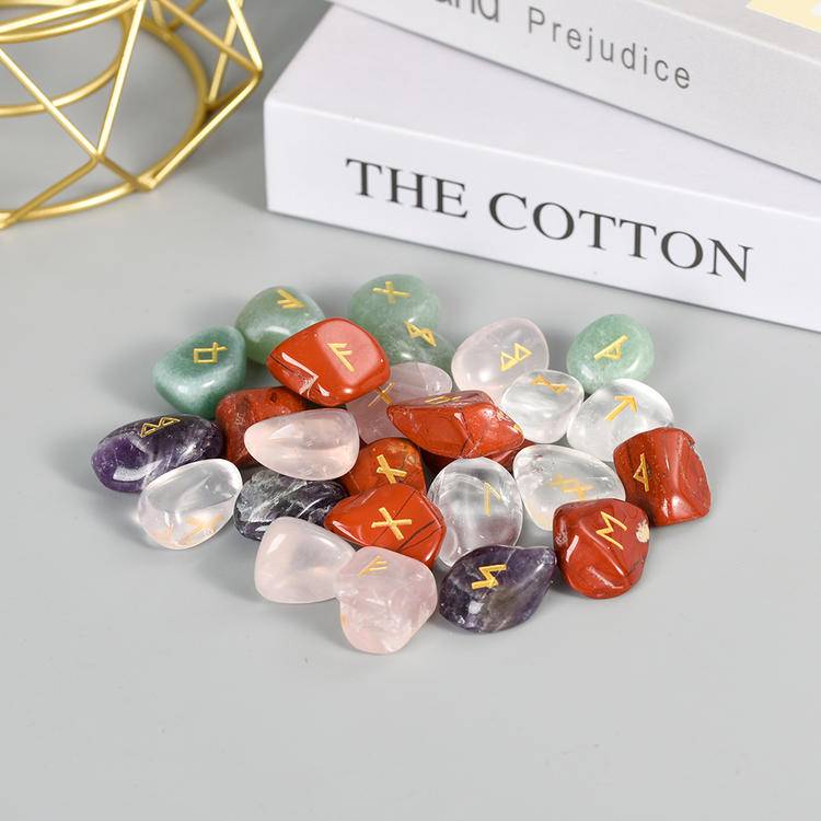 Runes Wisdom - Germanic Runes Crystal Set (24+1 Pieces)