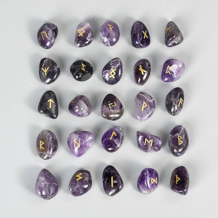 Runes Wisdom - Germanic Runes Crystal Set (24+1 Pieces)