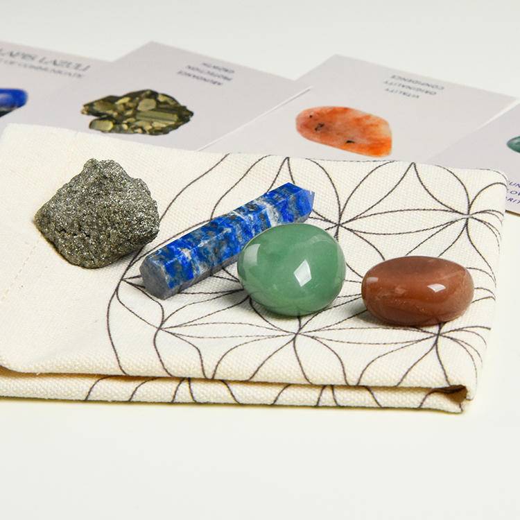 Intentional Energy – Polished Crystal Healing Set with Meaning Cards