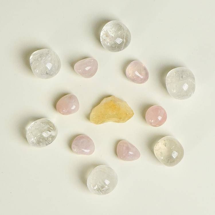 Sacred Energy – Crystal Grid Set with Geometric Cloth (9 Intention Themes)