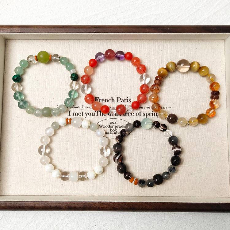 Harmonized Life – Five Elements Gemstone Bracelet Set