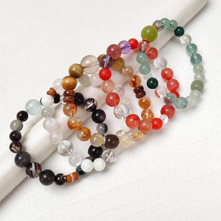 Harmonized Life – Five Elements Gemstone Bracelet Set