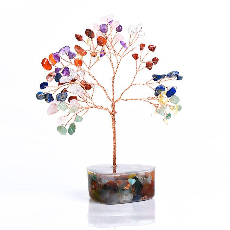 Heartfelt Growth – Resin Heart Base Crystal Tree