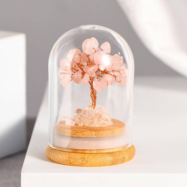 Prosperity Flow – Crystal Tree in Glass Dome