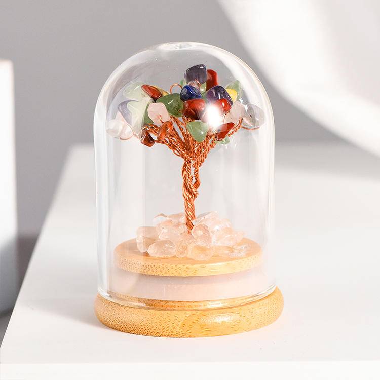 Prosperity Flow – Crystal Tree in Glass Dome