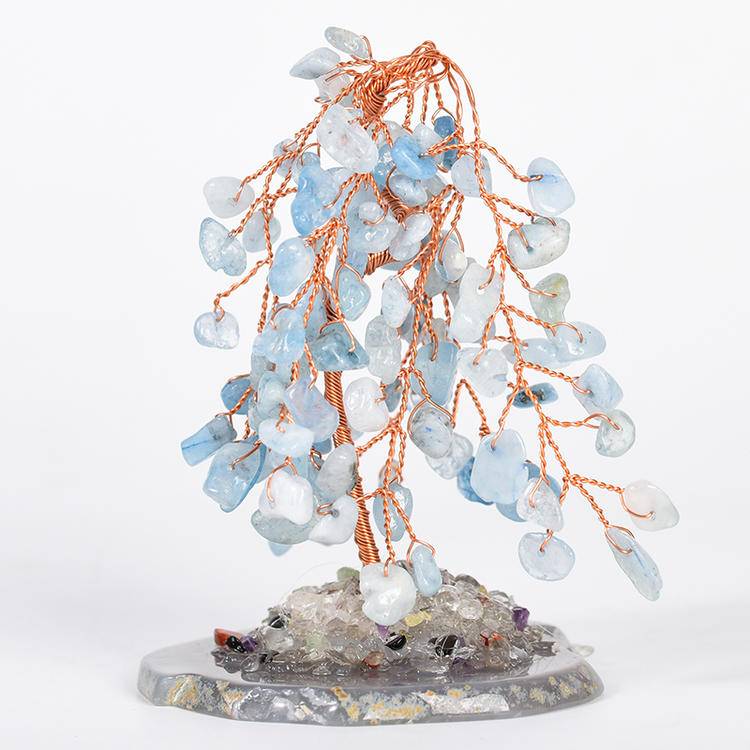 Peaceful Strength – Crystal Willow Tree with Agate Base