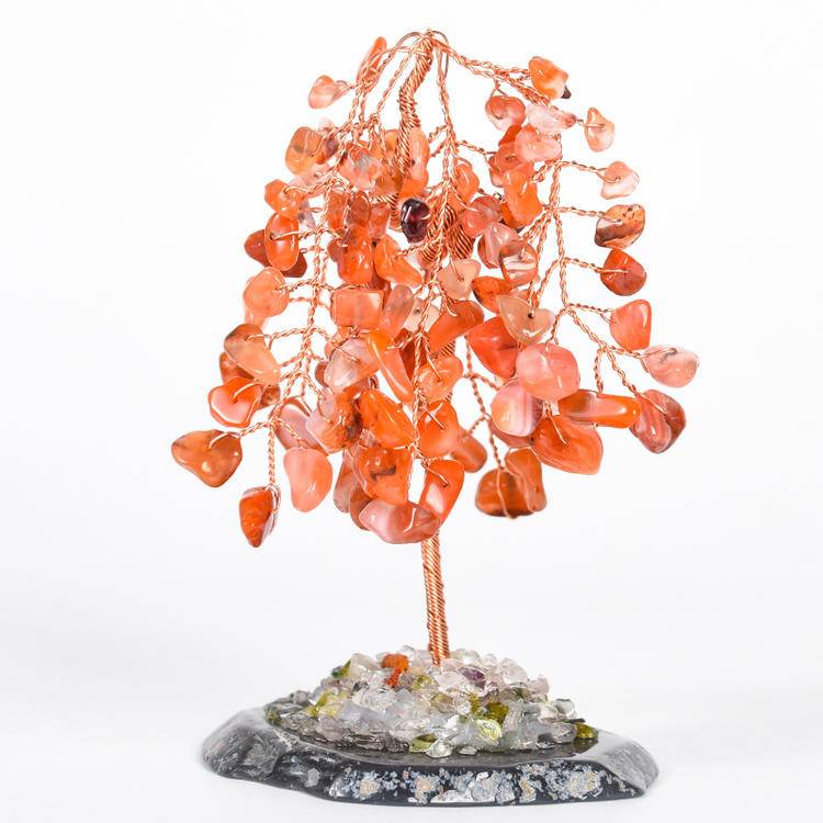 Peaceful Strength – Crystal Willow Tree with Agate Base