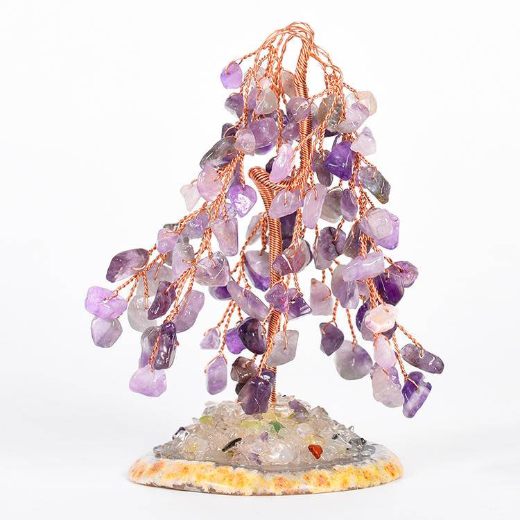 Peaceful Strength – Crystal Willow Tree with Agate Base