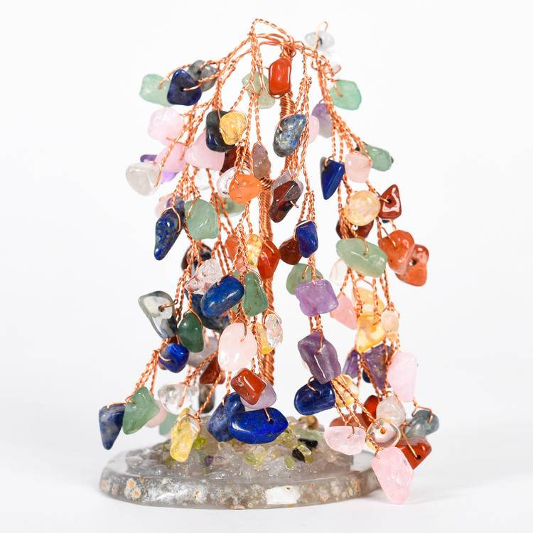 Peaceful Strength – Crystal Willow Tree with Agate Base