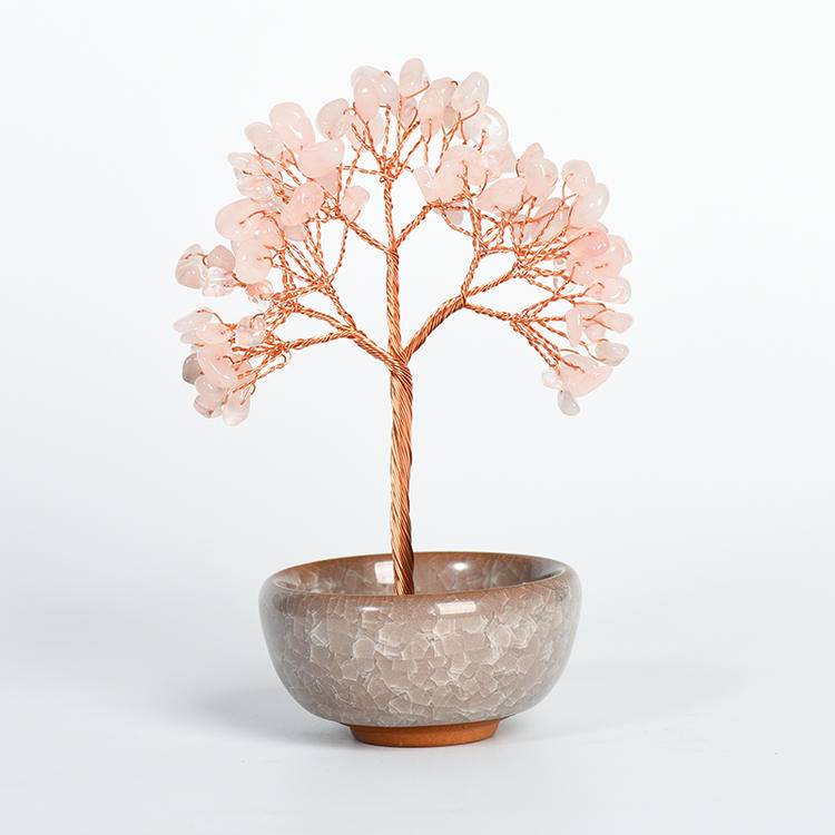 Rooted Energy – Crystal Tree in Ceramic Bowl