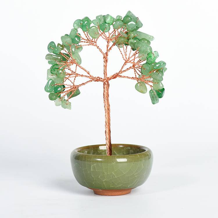 Rooted Energy – Crystal Tree in Ceramic Bowl
