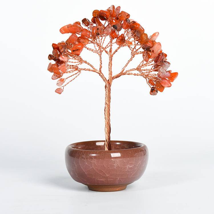Rooted Energy – Crystal Tree in Ceramic Bowl