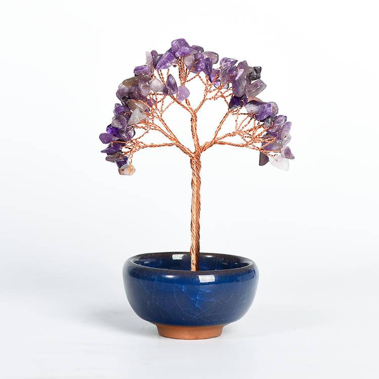 Rooted Energy – Crystal Tree in Ceramic Bowl