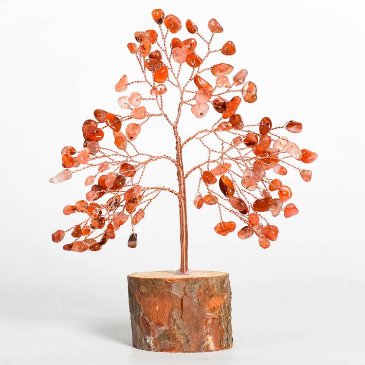 Natural Renewal – Crystal Tree on Wood Base