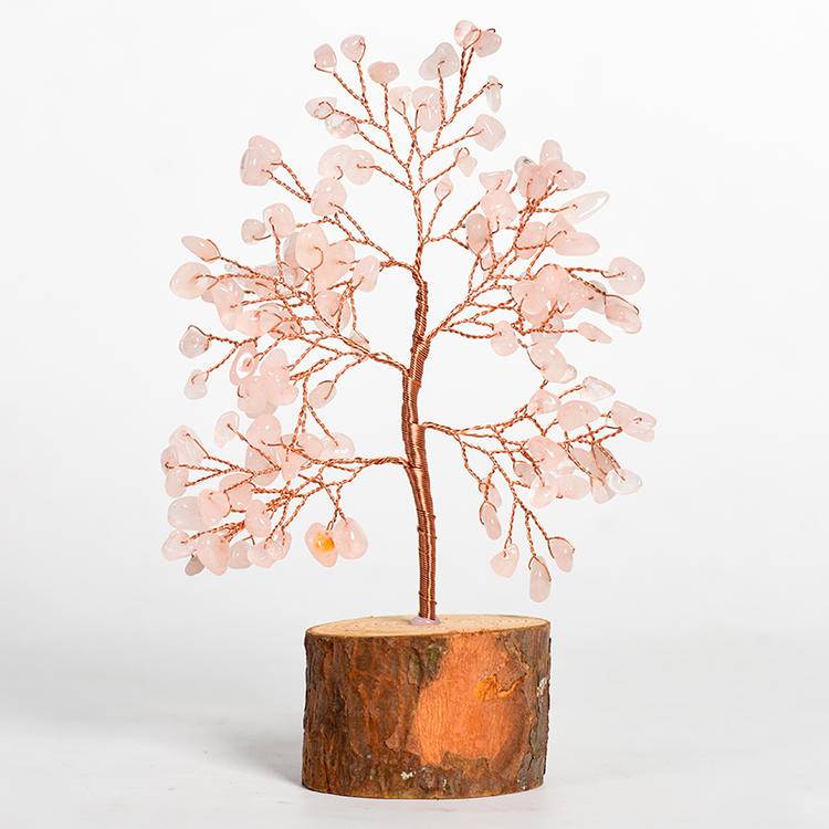 Natural Renewal – Crystal Tree on Wood Base