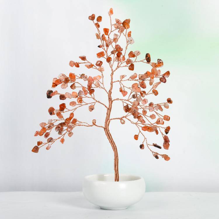 Elevated Energy – Crystal Tree in White Ceramic Bowl