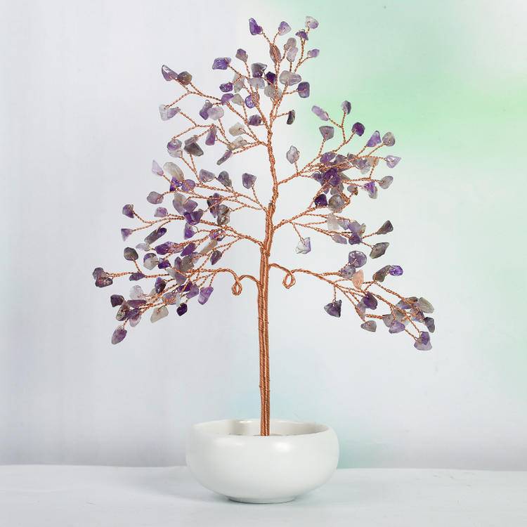 Elevated Energy – Crystal Tree in White Ceramic Bowl