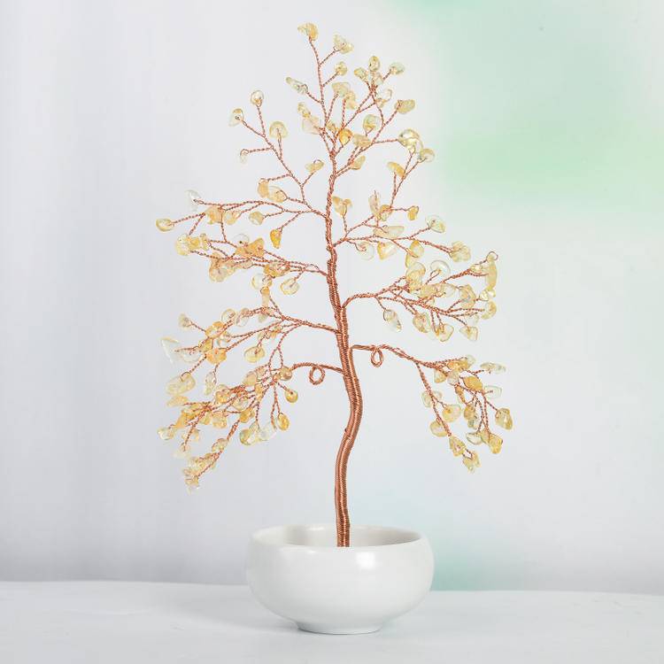 Elevated Energy – Crystal Tree in White Ceramic Bowl