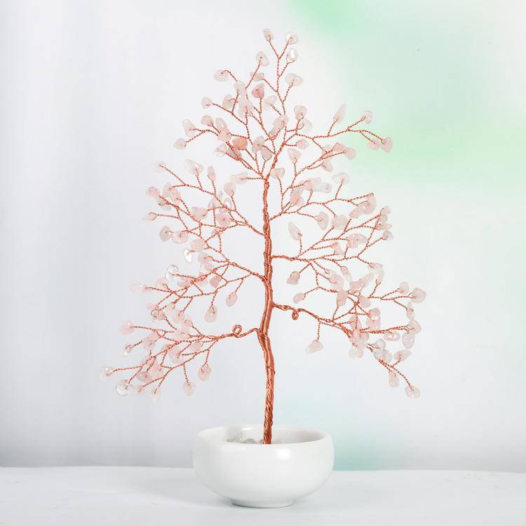 Elevated Energy – Crystal Tree in White Ceramic Bowl