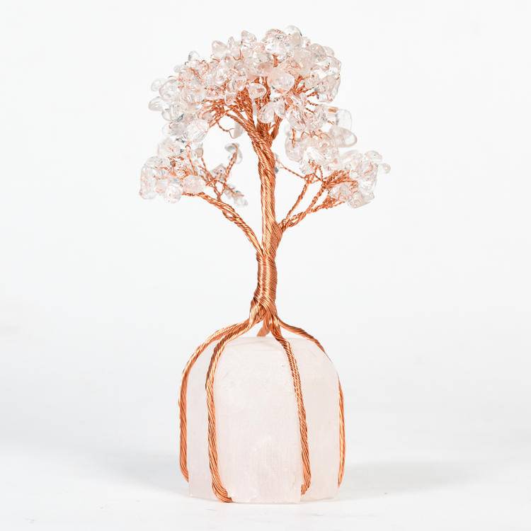 Rooted Clarity – Crystal Tree on Clear Quartz Base