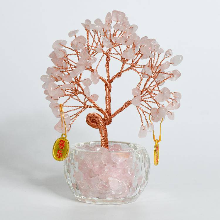 Wealth in Bloom – Feng Shui Money Tree in Clear Bowl