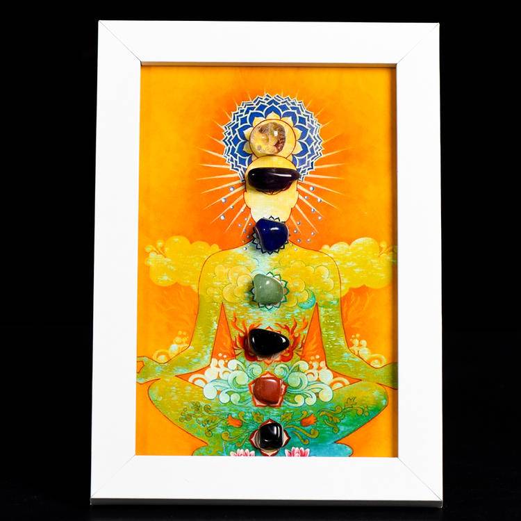 Enlightened Peace – Buddha Chakra Crystal Art