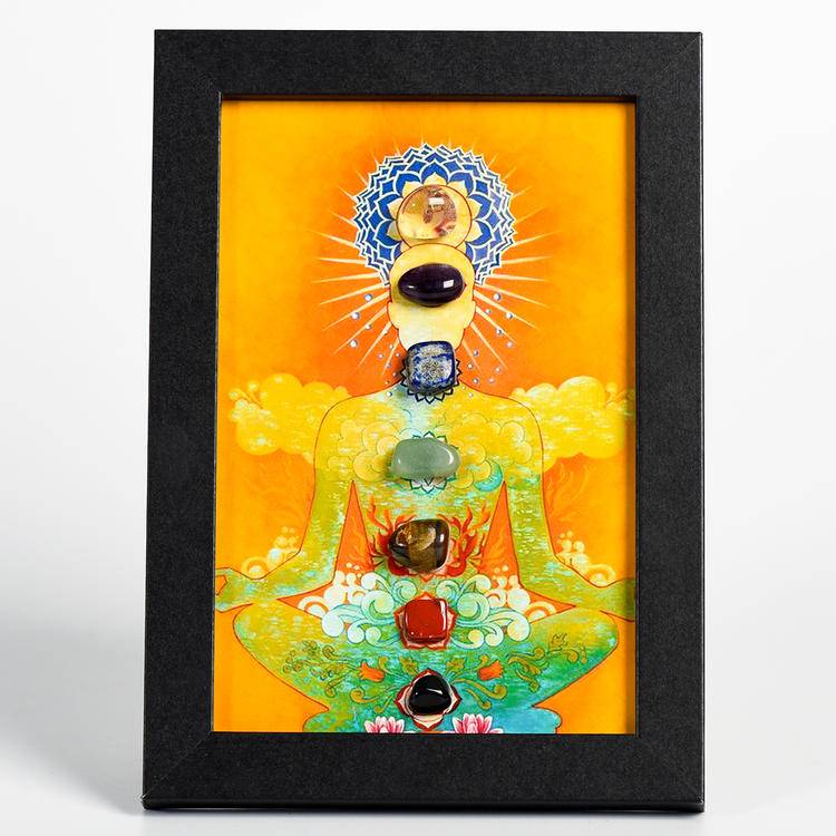 Enlightened Peace – Buddha Chakra Crystal Art