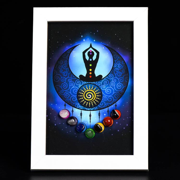 Divine Flow – Moon Goddess Chakra Crystal Art