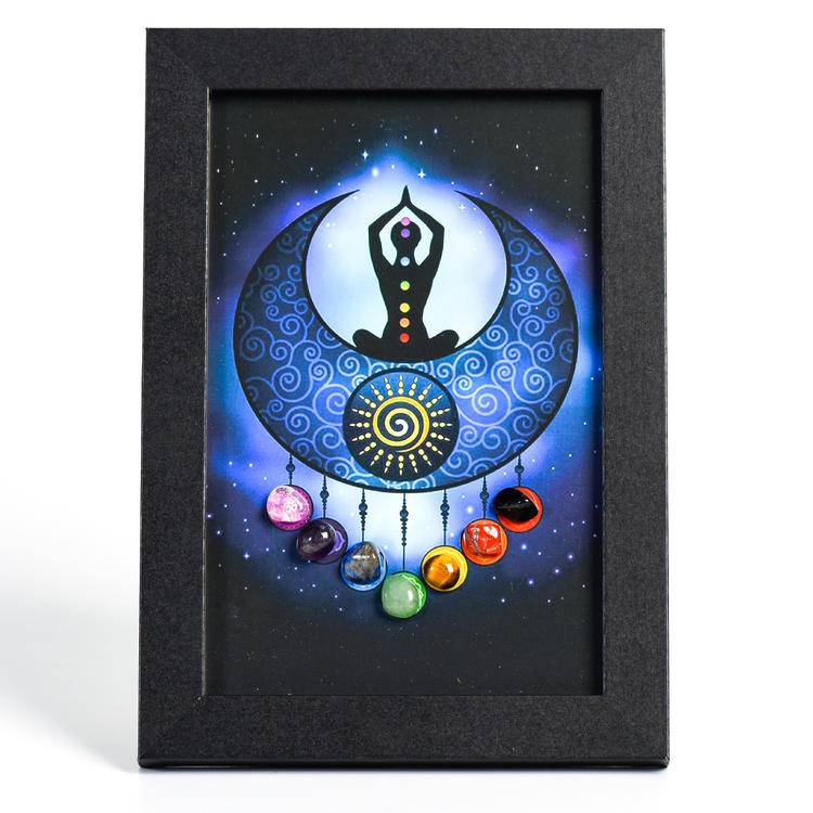 Divine Flow – Moon Goddess Chakra Crystal Art