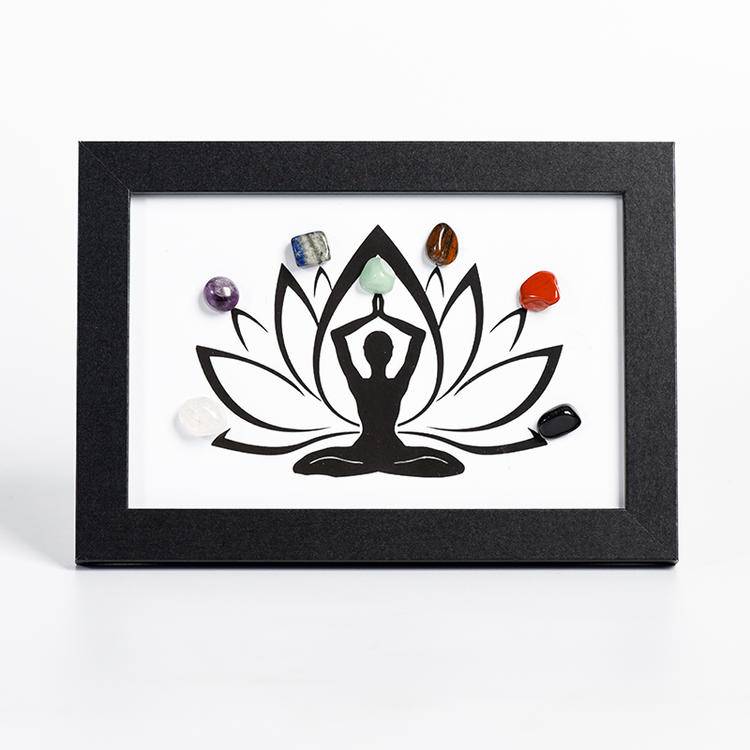 Awakened Stillness – Lotus Chakra Crystal Art