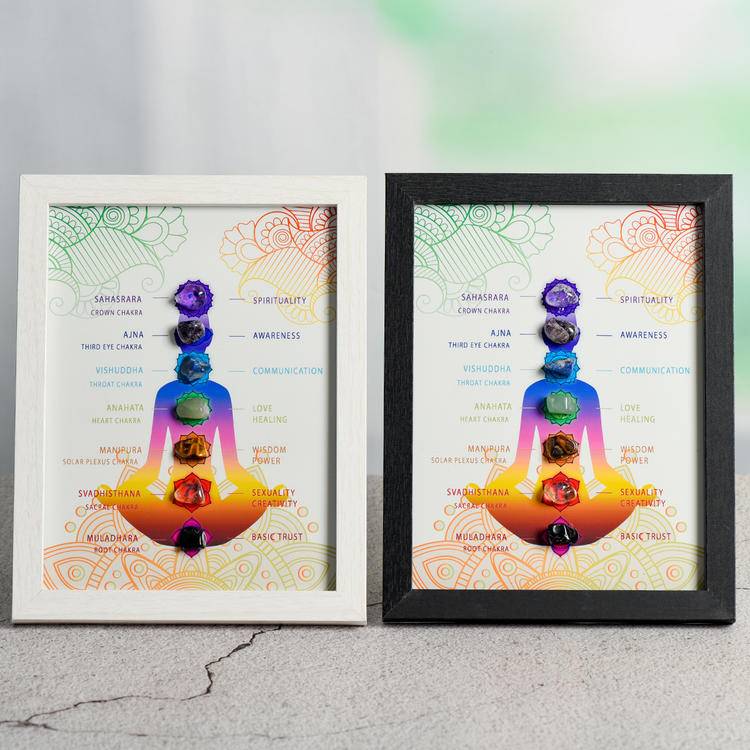 Aligned Energy – Illustrated Chakra Crystal Meaning Frame
