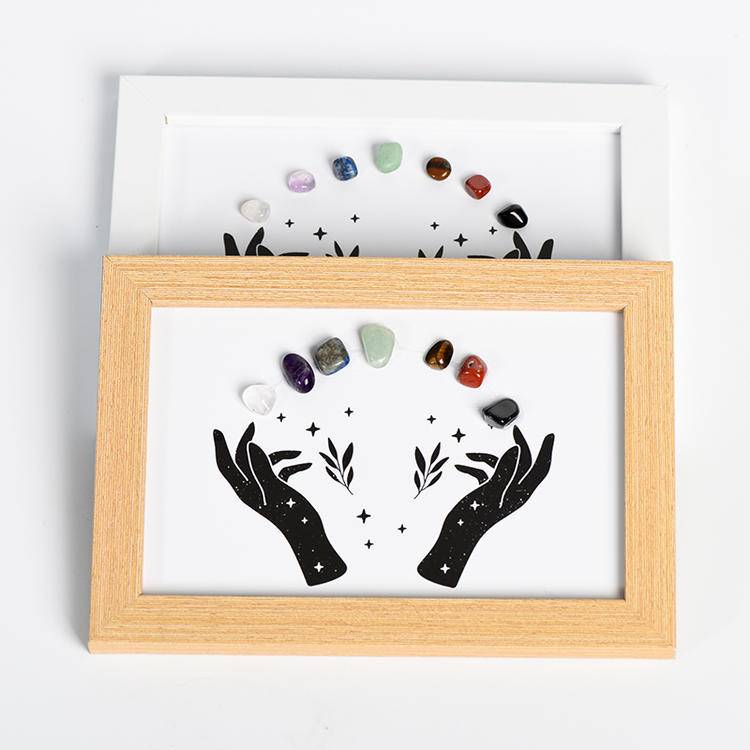 Sacred Flow – Chakra Energy Hands Crystal Art Frame