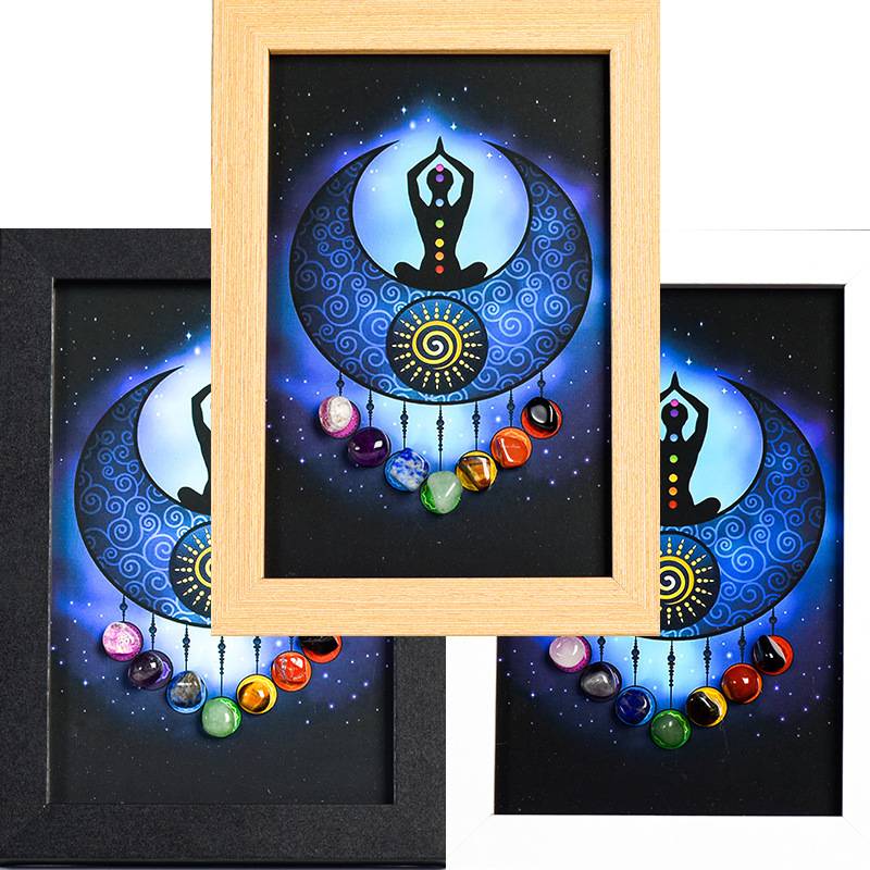 Divine Flow – Moon Goddess Chakra Crystal Art