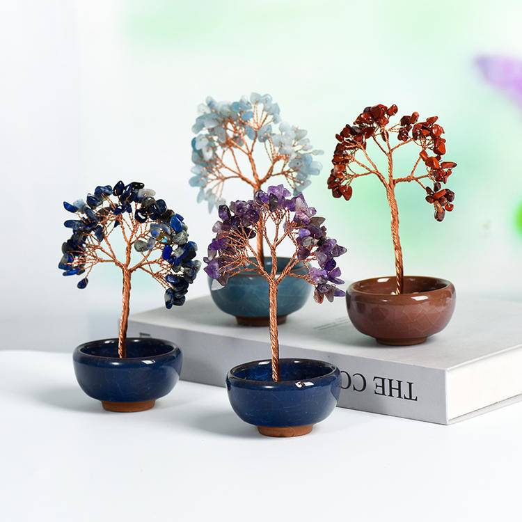 Rooted Energy – Crystal Tree in Ceramic Bowl