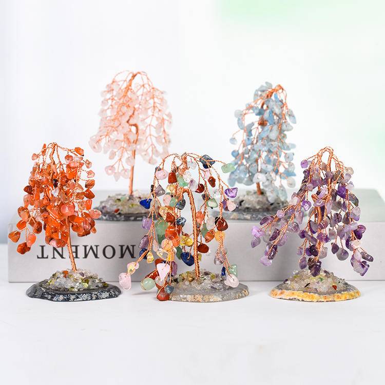 Peaceful Strength – Crystal Willow Tree with Agate Base