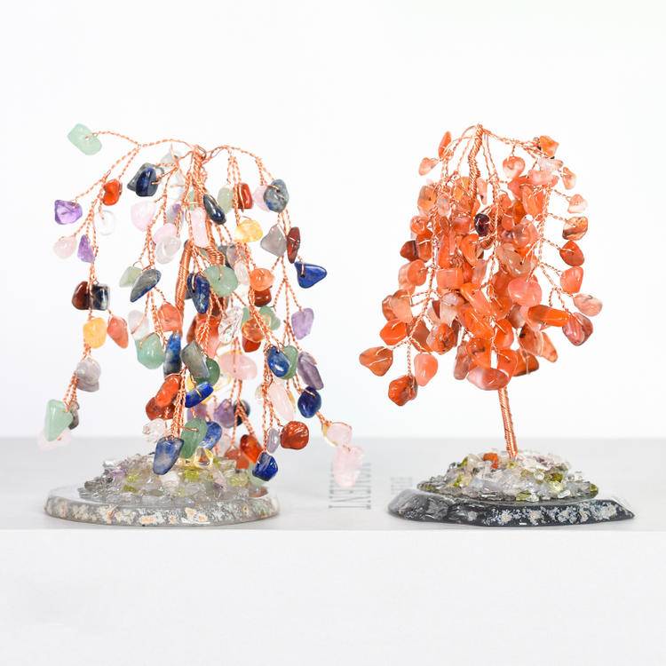 Peaceful Strength – Crystal Willow Tree with Agate Base