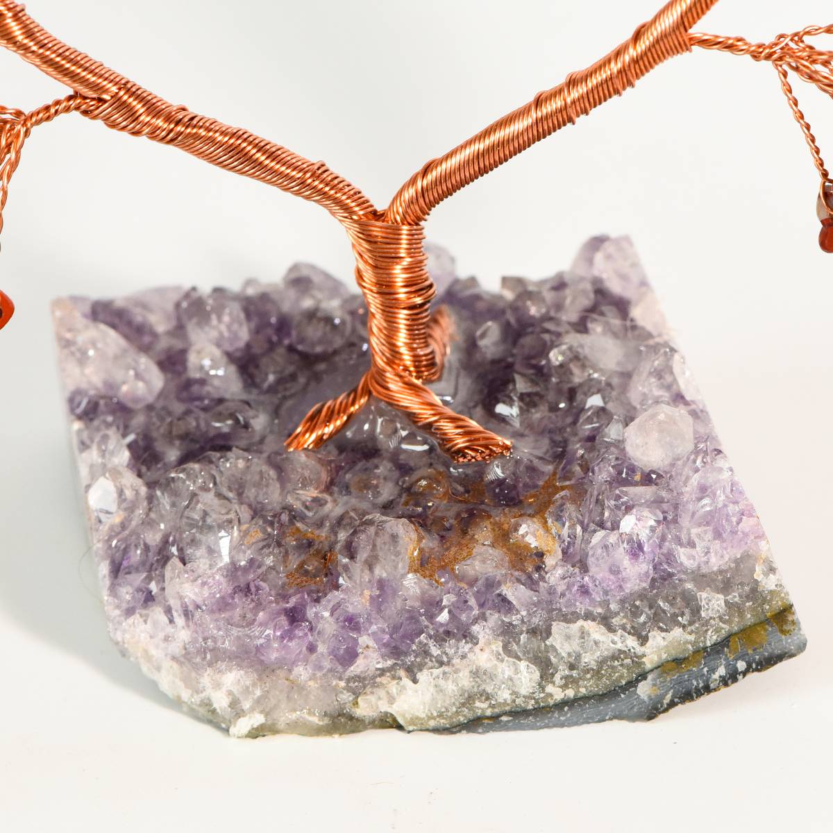 Heart of Harmony – Natural Crystal Tree with Amethyst Cluster Base