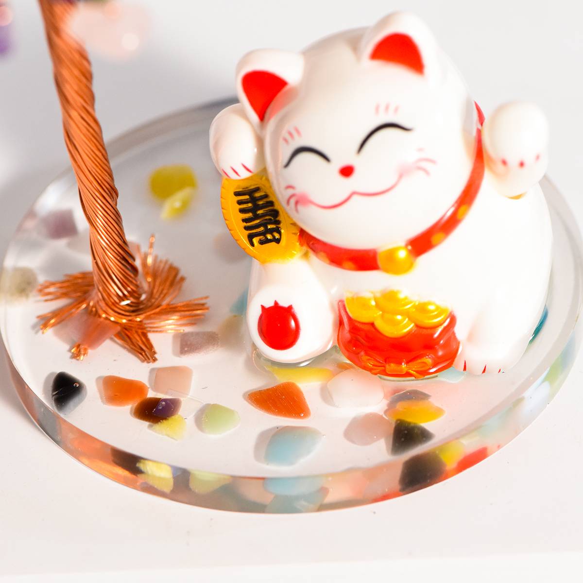 Fortune Guardian – Crystal Money Tree with Maneki Neko Lucky Cat