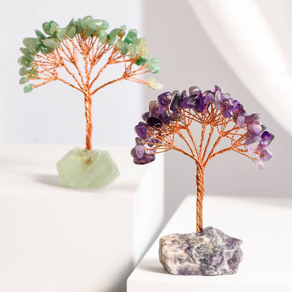 Raw Energy – Crystal Tree on Natural Stone Base