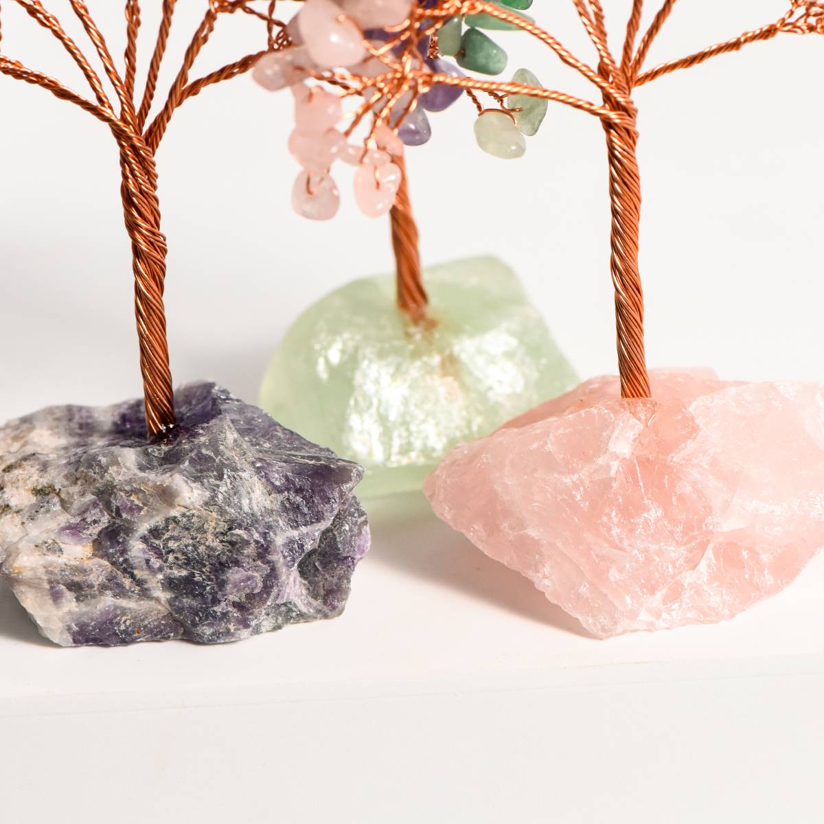 Raw Energy – Crystal Tree on Natural Stone Base