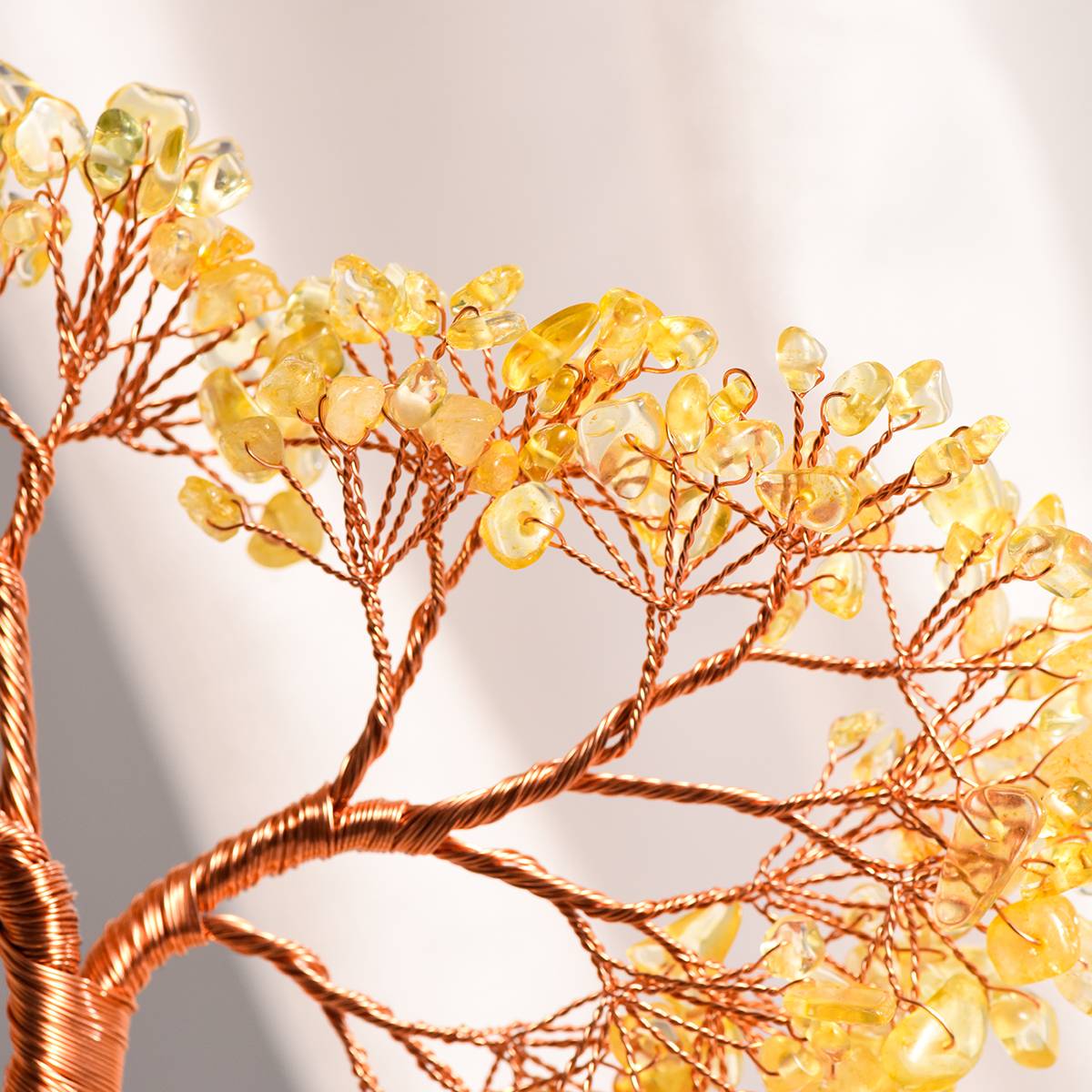 Abundant Blessings – Citrine Crystal Tree on Eight Auspicious Symbols Base