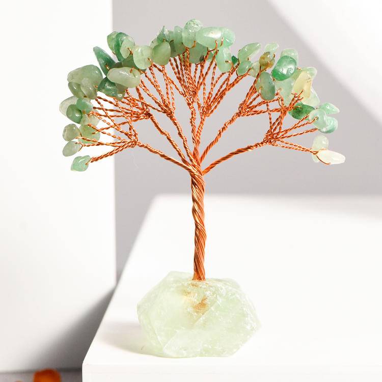 Raw Energy – Crystal Tree on Natural Stone Base