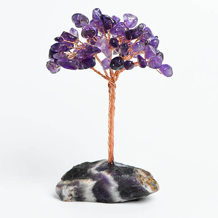 Raw Energy – Crystal Tree on Natural Stone Base
