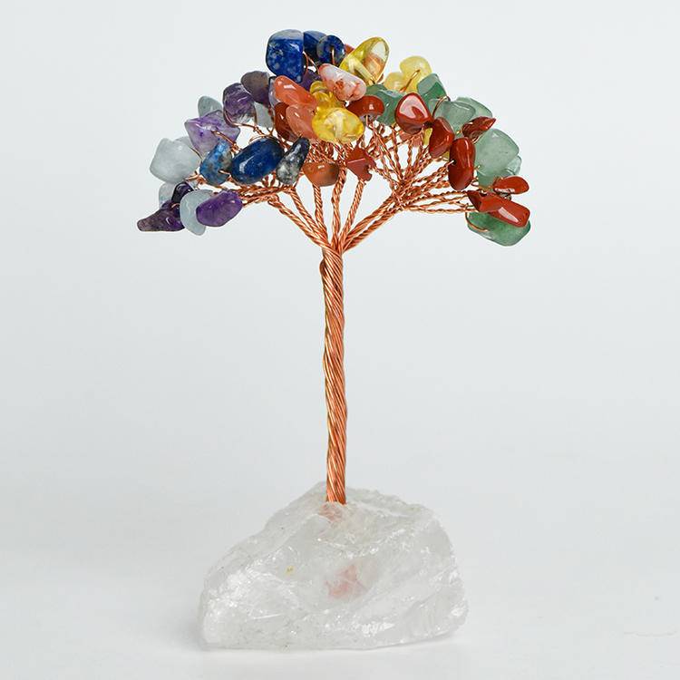 Raw Energy – Crystal Tree on Natural Stone Base
