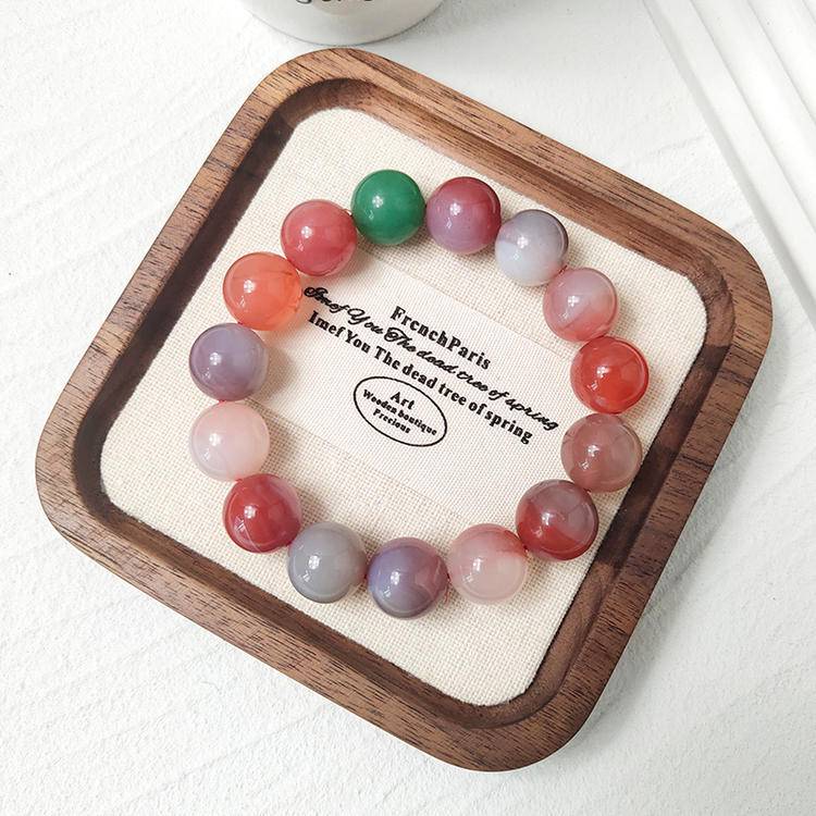 Calm Strength Classic Yanyuan Agate Bead Bracelet