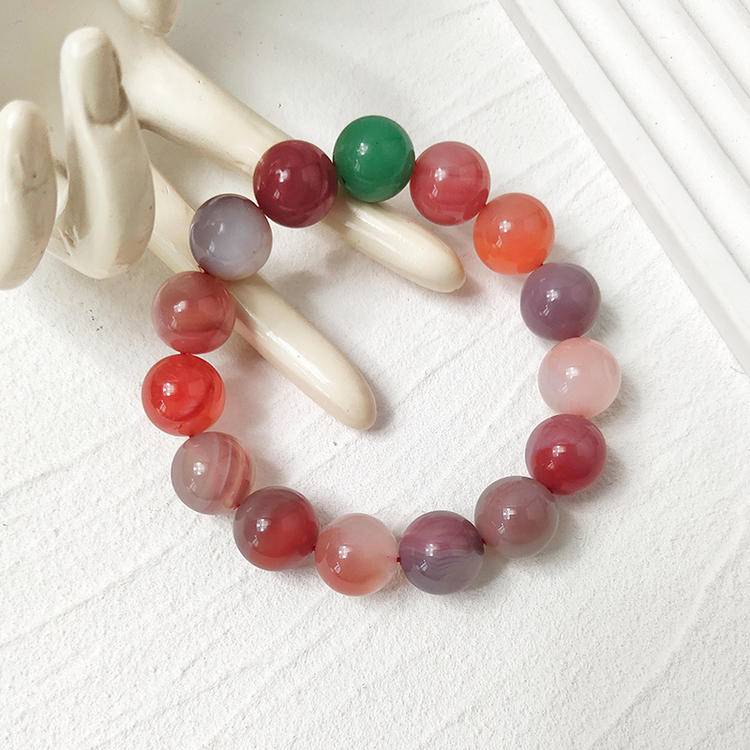 Calm Strength Classic Yanyuan Agate Bead Bracelet